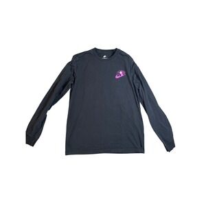 Nike Black Light Long Sleeve Tee Graphic Print Mens Size Medium‎